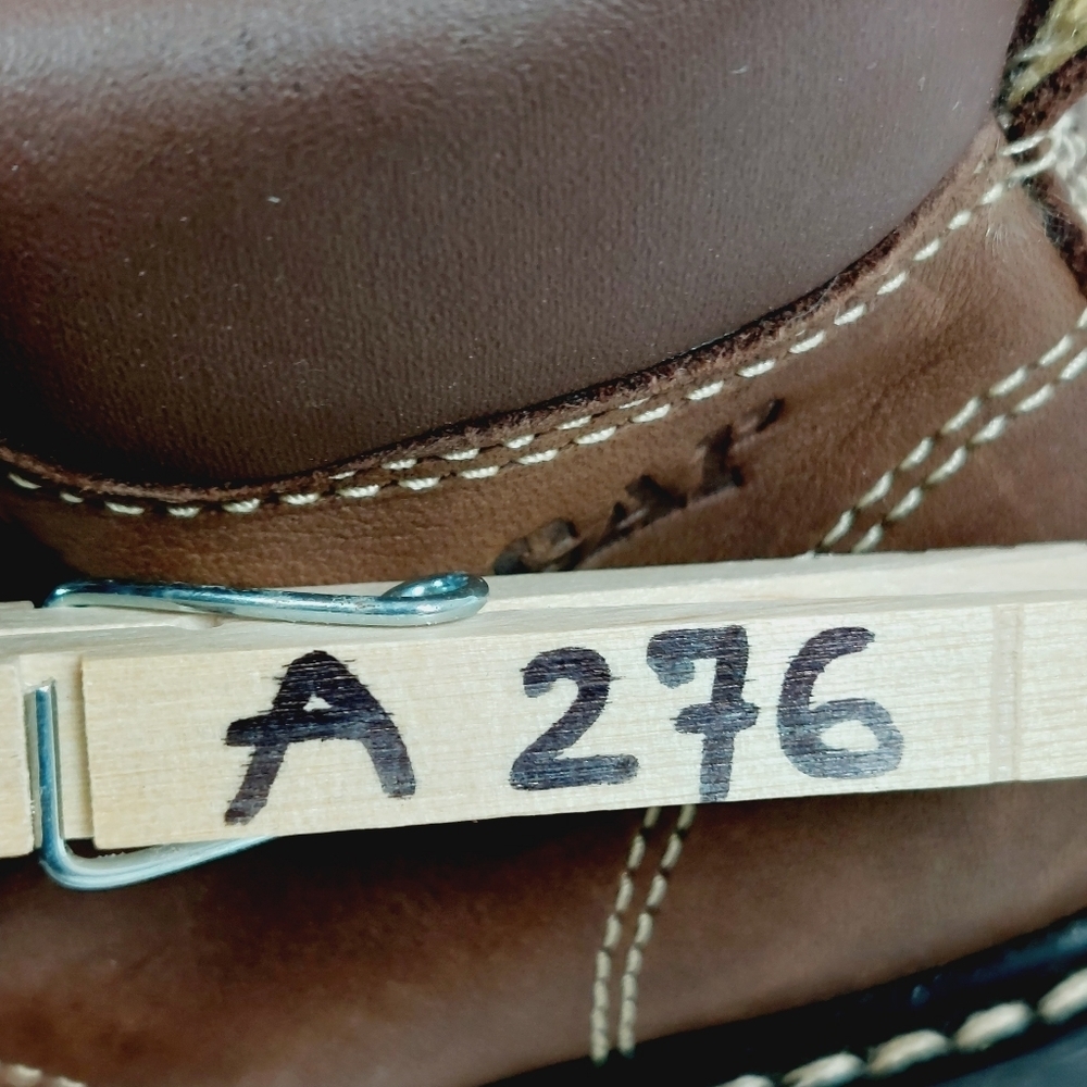 GAP Brown Leather Lace Up Kids Statement Stitching Comfy Boots A276 - Picture 12 of 12